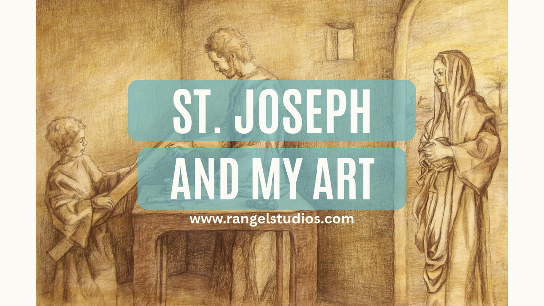 The Holy Family, Jesus, Mary, and Joseph, by Sacred Artist Maria Rangel Cardenas