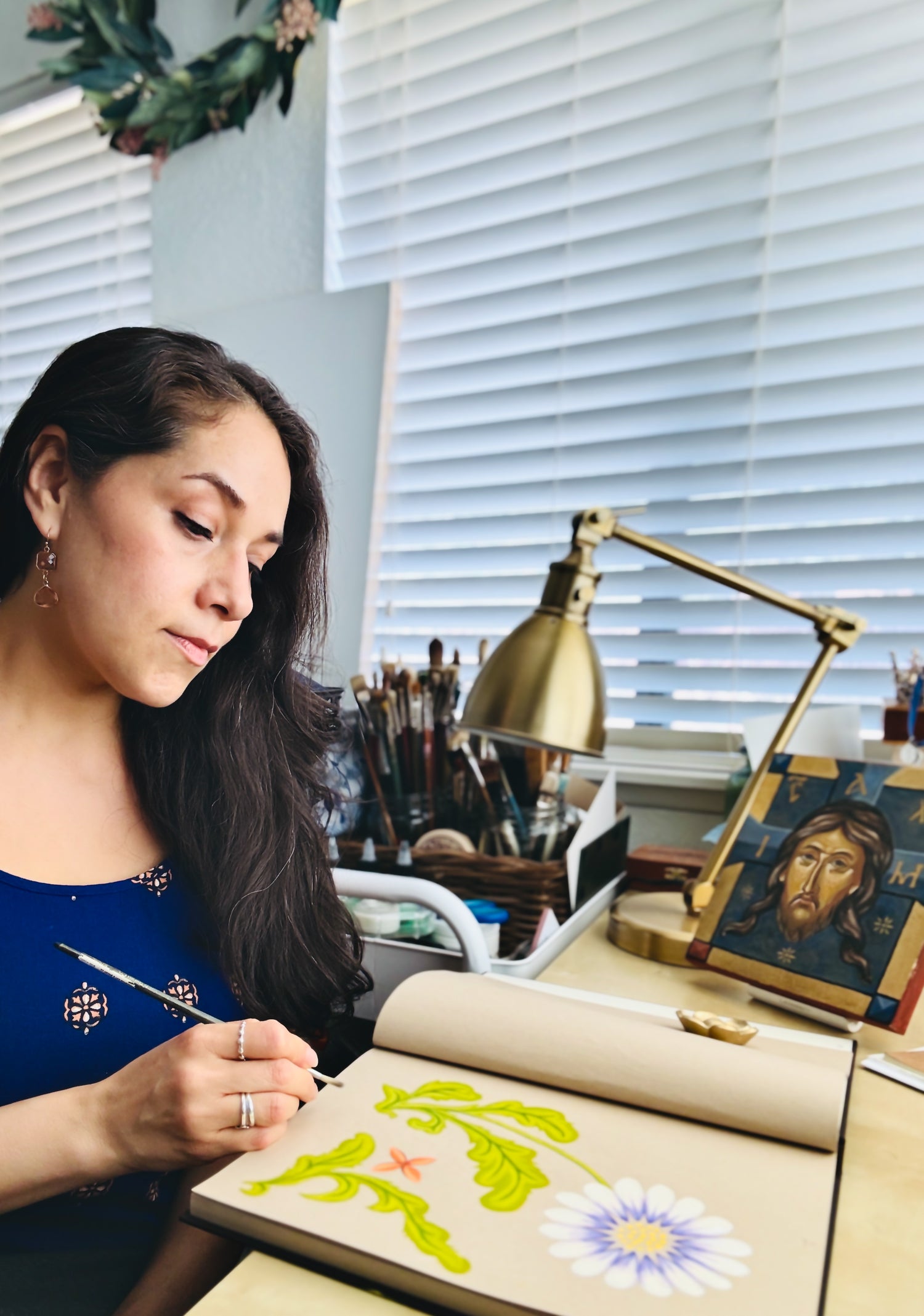 Catholic contemporary art with modern style by woman artist