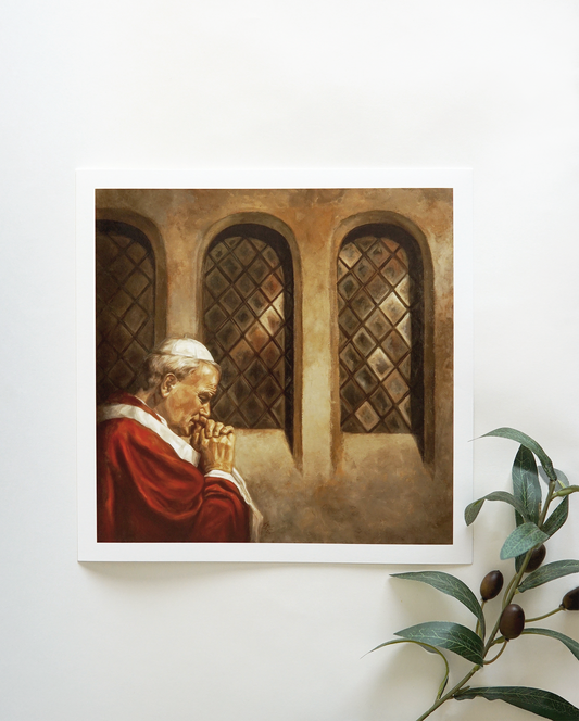 Pope John Paul II Contemporary religious art by woman artist